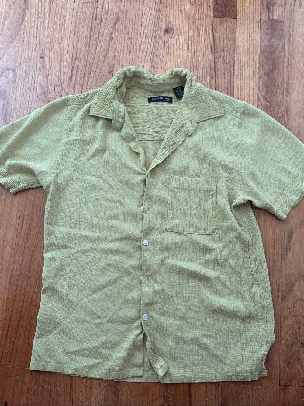 Kenneth Cole Men's Textured Short Sleeve Shirt Size Medium